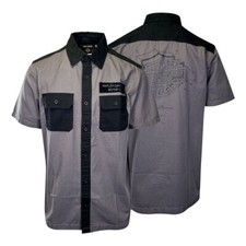 Harley-Davidson Men's Shirt Blackened Pearl Colorblocked Bar & Shield S/S (S56)