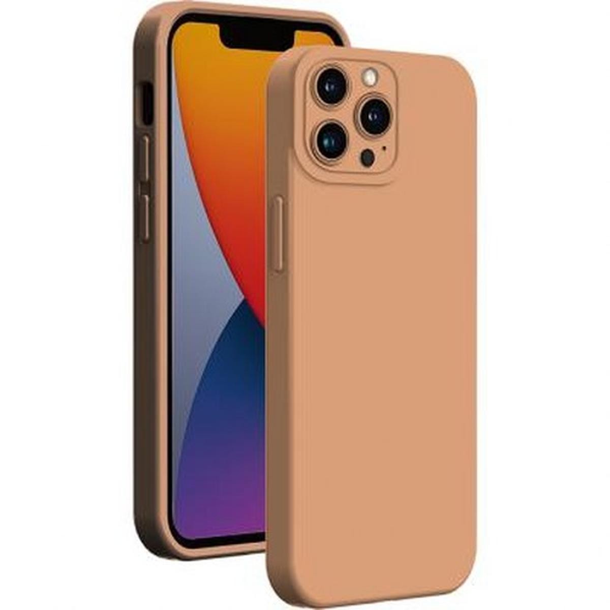 Coque rose iPhone 14 Plus silicone pour protection totale en voyage