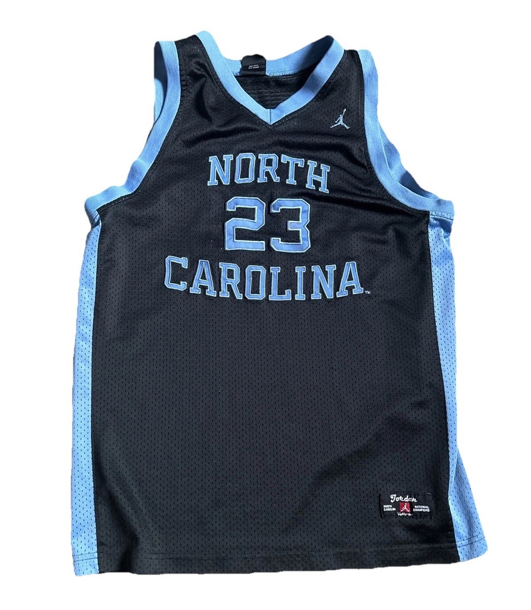 North Carolina Jordan 23 National Champions Blue Black Jersey