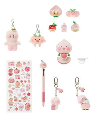 Kakao Friends Peach Peach Apeach Keyring, Air Freshener, Pen