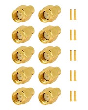 10 PCS RP SMA Connectors RP SMA Male Solder Connector RG402 .141 SemiRigid