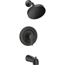 1Pc Moen Rinza Posi-Temp 1-Handle Lever Tub Shower Faucet, Matte Black