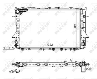NRF 51320A Kühler, Motorkühlung für AUDI