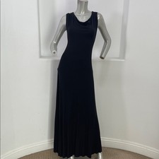 Susana Mercedes Vintage Black Sleeveless Ponte Stretchy Maxi Dress Size 2