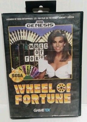 Wheel of Fortune (Sega Genesis, 1992)  with Original Hang Tab *No Manual* 