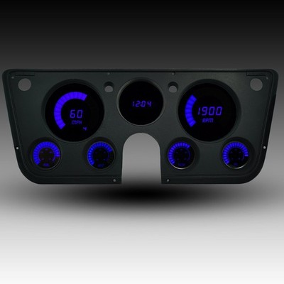 Intellitronix Blue LED Digital Bargaph Gauge Panel For 1967-1972 Chevy Truck