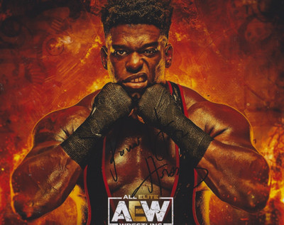 Powerhouse Hobbs **HAND SIGNED** 8x10 Foto ~ HANDSIGNIERT ~ AEW
