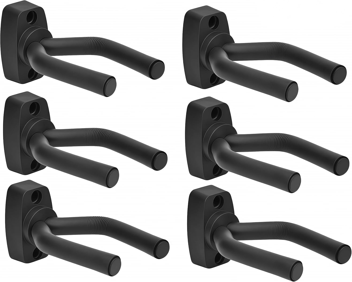 CAIHONG Guitar Wall Mount 6 Pack – Heavy Duty Hangers for Guitars, Bass, Ukulele