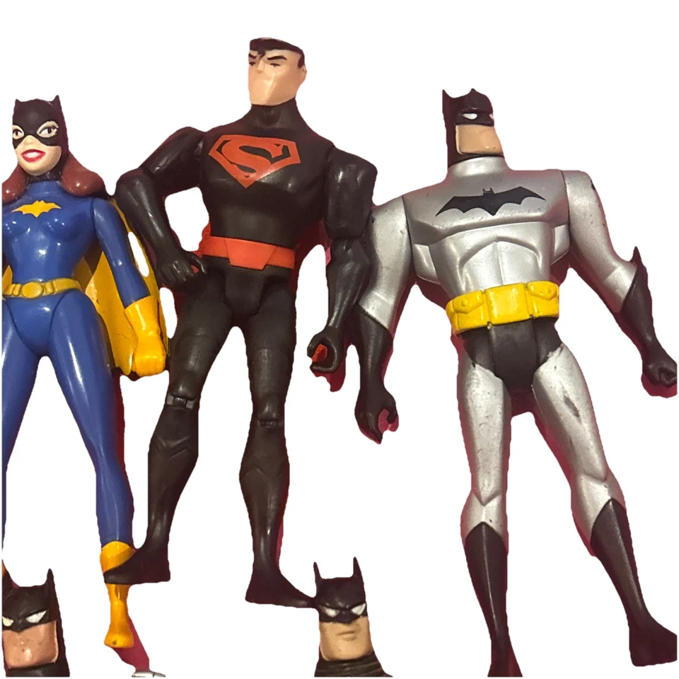 Lot of 7 Vintage 80s 1990s Super Hero Figures Batman Robin Batgirl Incomplete - Image 3 of 4