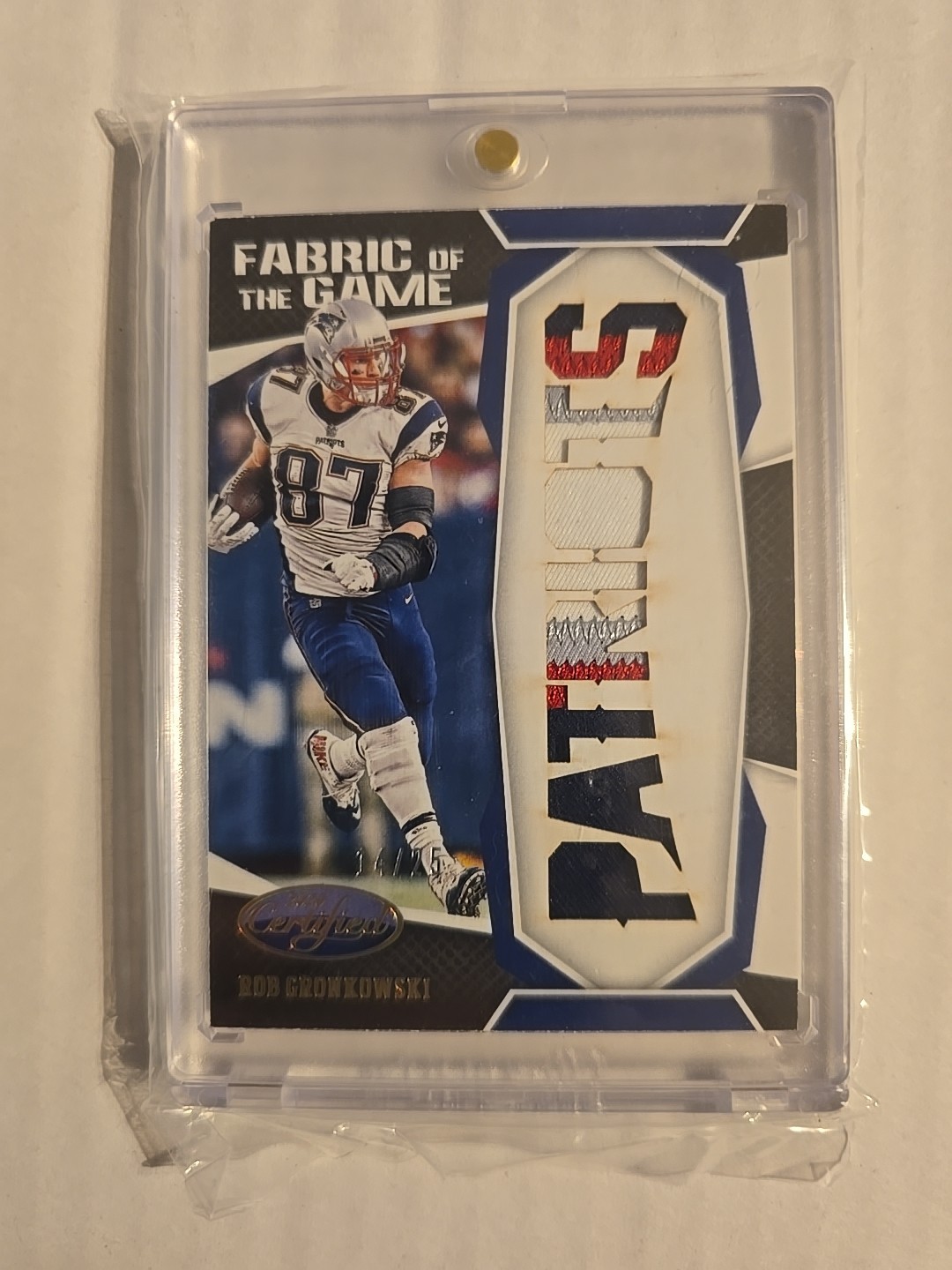 2020 Certified Rob  Gronkowski Fabric Of The Game Team Name Patch /25 Patriots
