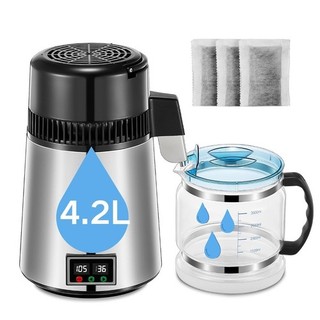 Water Distiller 4.2L Glass Container LCD Panel Countertop
