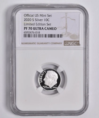 PF70 UCAM 2020-S Silver Roosevelt Dime Limited Edition NGC BROWN Lbl *3962