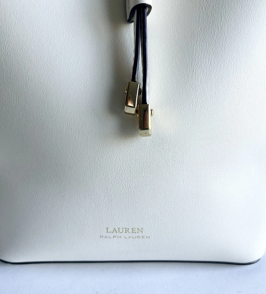 Nova Bolsa Transversal Lauren Ralph Lauren Marfim Couro Sintético Ombro - Imagem 2 de 4