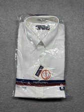 Manhattan Shirt Makers Button Up Shirt White Wrinkle Free Men  s 15.5- 34/35 NOS