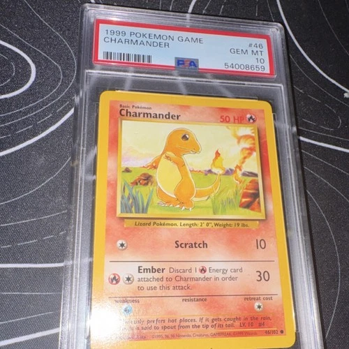 Pokémon 1999 Base Set Charmander #46/102 PSA 10 GEM MT Regular Common English