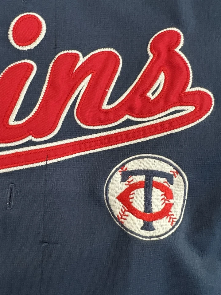 Camiseta deportiva vintage de los Mellizos de Minnesota para hombre azul medio MLB béisbol Joe Mauer Foto 3 de 4