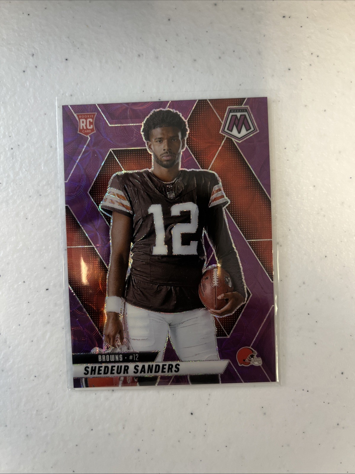 Shedeur Sanders Rookie Variation 2025 Panini Mosaic RC Purple Scope Browns #290