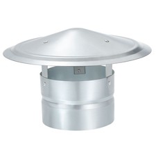 1 Pcs 6-Inch Round Chimney Cap, Galvanized Iron Cone Top Chimney Cap (L 9.84In)