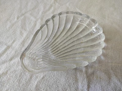Coupelle, Porte savon en verre en forme de coquillage 12,5 x 9cm - Photo 1/3