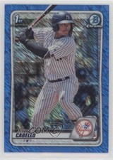 2020 Bowman Chrome Prospects Blue Shimmer Refractor /150 Antonio Cabello uk2