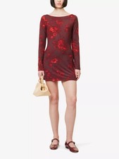 REFORMATION Jaelynn floral-print Jersey mini dress Size M Orig. $178 NWT