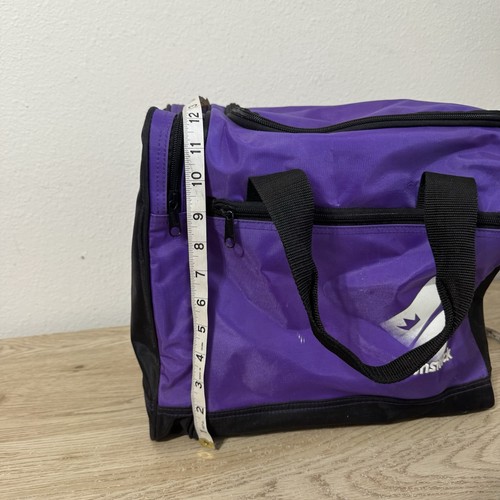 Brunswick Black & Purple Single Bowling Ball Duffle Bag Shoe Pocket - Ball Base - Picture 14 of 15