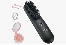 LCD Screen Cordless Hair Straightener Curler 2 in 1, Fast Heating, for Travel