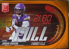 2025 Donruss Elite - Full Throttle Orange Football Jordan Addison #7 NM