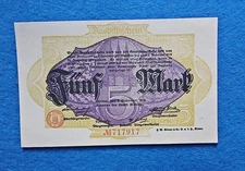 08 209 Notgeld Stadt Altona 5 Mark, 2.11.1918-1.2.1919, KN rot 6-stellig