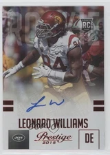2015 Prestige Extra Points Red Signatures Leonard Williams Rookie Auto RC 8d1