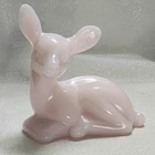 Mosser Glass Crown Tuscan Baby Pink Fawn Deer Figurine Former Fenton Mold