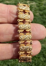 WW2 Vintage Pat 1905 Ornate Gold Filled Sweetheart Expansion Stretch Bracelet