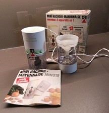 MINI ROBOT DE CUISINE DUO  MINI HACHOIR ET MAYONNAISE MINUTE  SEB    !