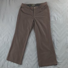 Lee Women  s 16S Flex Motion Brown Work Pants Mid Rise Straight Leg Office