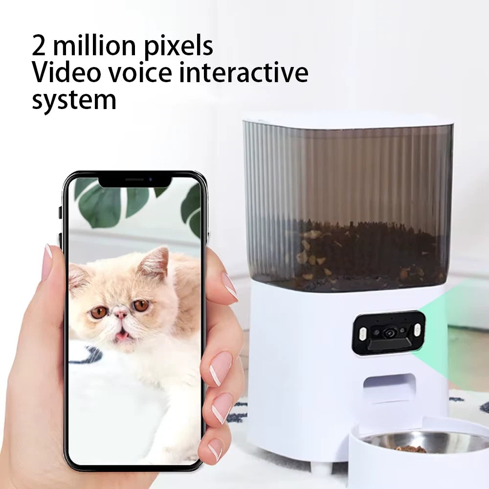 5L Automatic Cat Feeder with Camera and Voice Recorder