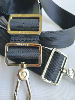 Harveys Seatbelt Black Strap CNC Click -N-Carry WIDE 4 Panel For Purse Bag New