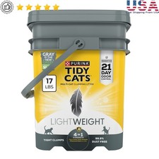 Lightweight Cat Litter 21 Days Odor Control Clumping Dust Free Multi Cat 4-in-1