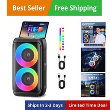 Bluetooth Speaker with 2 Rechargeable Wireless Microphone - Portable Party Sp...