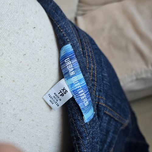 Urban Outfitters Womens Blue Evie Seamed Denim Raw Hem Maxi Skirt Size X-Small - Picture 7 of 10