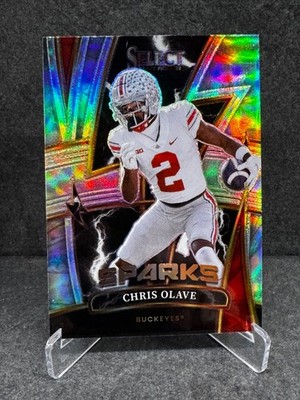 CHRIS OLAVE 2022 PANINI SELECT SPARKS SILVER PRIZM #SPCO ROOKIE SAINTS