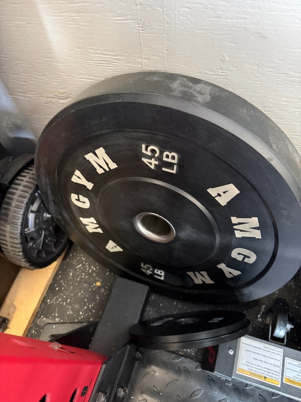 Used AMGYM Olympic Rubber Weight Plates