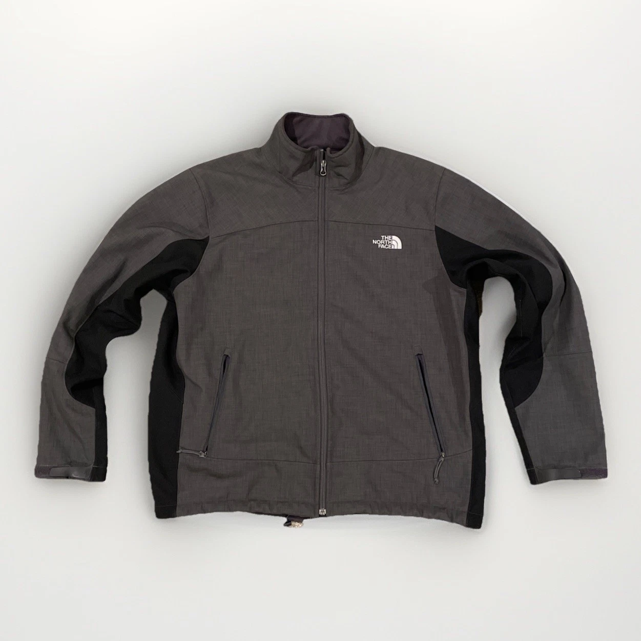 The North Face Apex Bionic Softshell Jacket Men's XL Charcoal/Black Windwall EUC