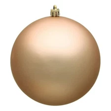 Vickerman 6" Plastic Ball Ornaments in Matte Cafe Latte (Set of 4)
