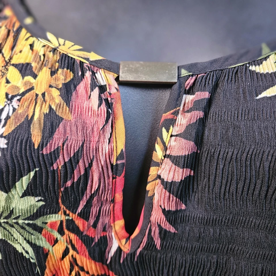 Cottagecore Spense женщина богемный цветочный блузка причудливый Bell рукава Sz 3 X - Изображение 2 из 4