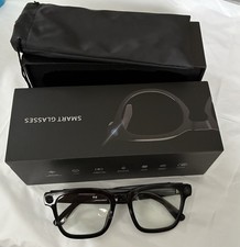Smart Glasses with Camera Black Frame Eyewear with Box and Case