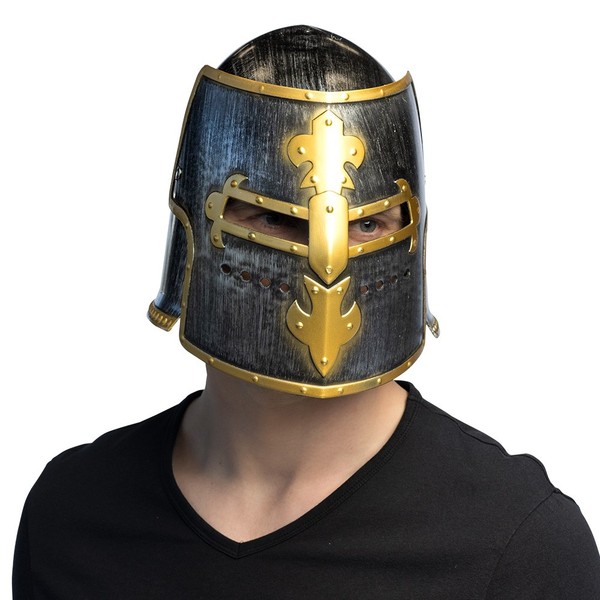 Ritter Helm Kreuzritter Deluxe Ritterhelm Goldene Details FüR Mittelalter KostüM-image