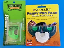 NEW LOT 4 TURKEY MOUTH CALLS USA PRIMOS NOS DIAPHRAGM QUAKER BOY RASPY PRO PACK
