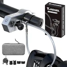 Motorcycle Lock Helmet Lock  Brake Lock Combo Anti Theft Handlebar Lock Silver