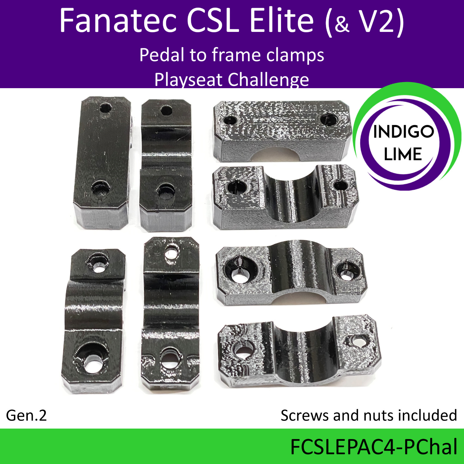 Playseat Challenge Fanatec CSL Elite Elite V2 Pedal to Frame