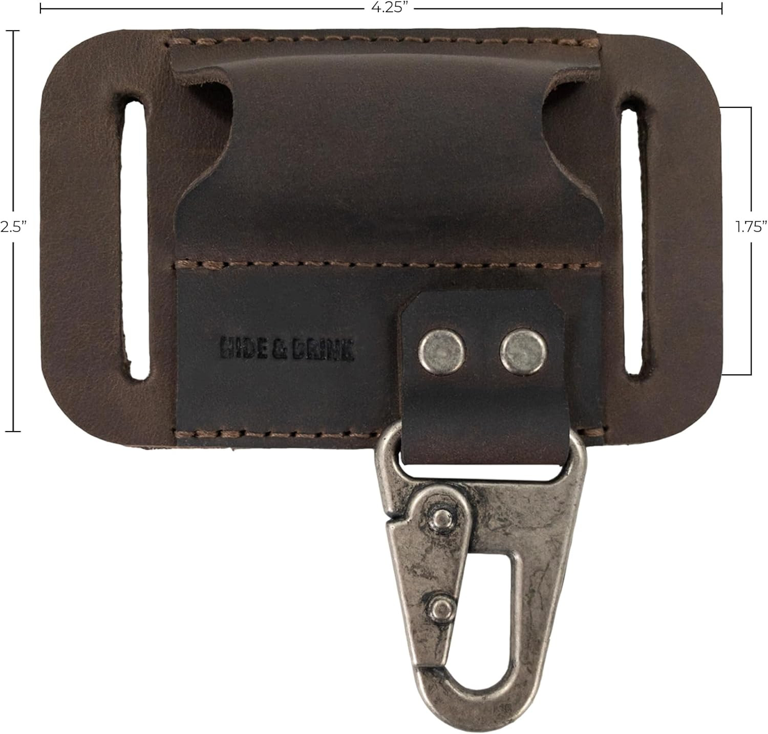 , Mini Flashlight Holster with Belt Mount, Extra Clasp for Accessories, Handmade